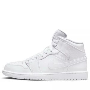 White Nike Air Jordan 1 Mid trainers
